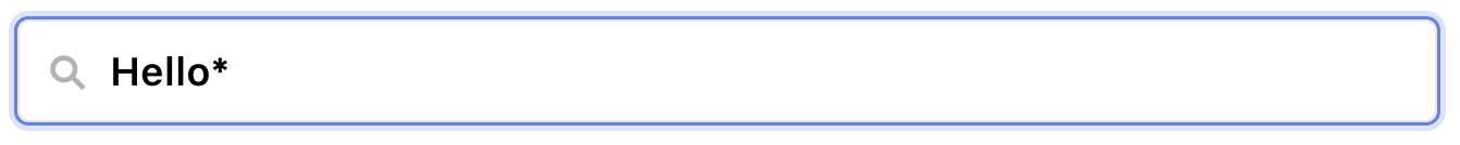 Search bar in Observable with 'Hello*' entered.